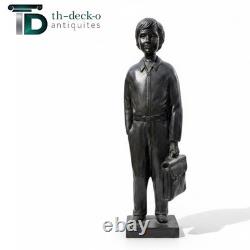 Irénée Rochard Unique Bronze of His Schoolboy Son, Art Deco, 1940, Height 45 cm
