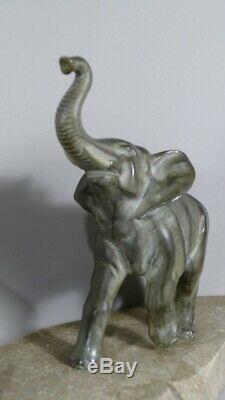 J. Brault, Bronze Group, Elephant And Elephant, Art Deco Sculpture