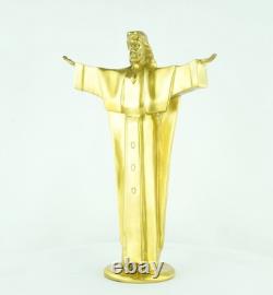 Jesus Christ Statue Sculpture in Art Deco / Art Nouveau Style, Solid Bronze