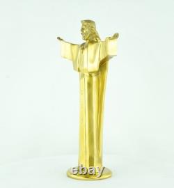 Jesus Christ Statue Sculpture in Art Deco / Art Nouveau Style, Solid Bronze