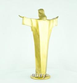 Jesus Christ Statue Sculpture in Art Deco / Art Nouveau Style, Solid Bronze