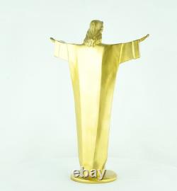 Jesus Christ Statue Sculpture in Art Deco / Art Nouveau Style, Solid Bronze