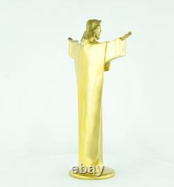 Jesus Christ Statue Sculpture in Art Deco / Art Nouveau Style, Solid Bronze