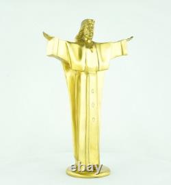 Jesus Christ Statue Sculpture in Art Deco / Art Nouveau Style, Solid Bronze