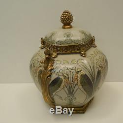 Jewelry Box Marabou Bird Style Art Deco Art Nouveau Porcelain Bronze