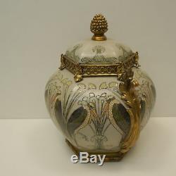 Jewelry Box Marabou Bird Style Art Deco Art Nouveau Porcelain Bronze