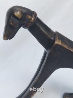Karl Hagenauer highly stylized Art Deco antique brass dog