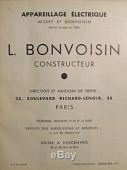 L. Bonvoisin Great Wall Modernist Art Deco Bronze And Glass Nickel Pressed