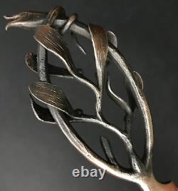 LETTER OPENER Bronze Patina GUI paper knife ART NOUVEAU signed antique old