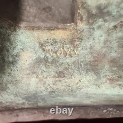 LOYS GEOMETRIC BRONZE TRAY, SIGNED LOYS, ART DECO 1930