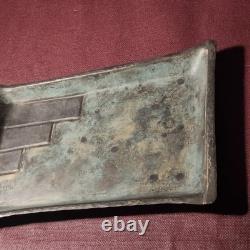 LOYS GEOMETRIC BRONZE TRAY, SIGNED LOYS, ART DECO 1930