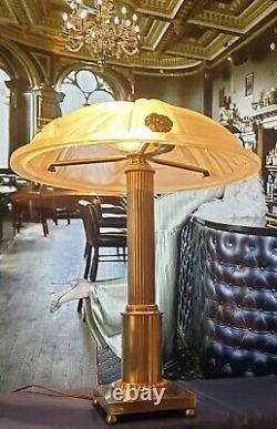 Lamp Art Deco Art Nouveau Glass Cast Bronze Or Laiton