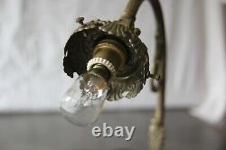 Lamp Art Deco Bronze Silver Muller Degue Schneider