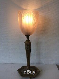 Lamp Art Deco Bronze Tulip Sonover