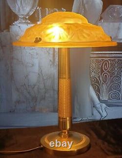 Lamp Art Deco Lamp Art New Glass Molded (bronze Or Brass)