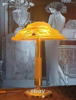 Lamp Art Deco Lamp Art New Glass Molded (bronze Or Brass)