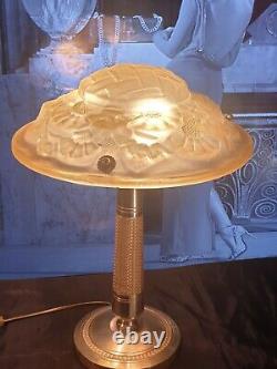 Lamp Art Deco Lamp Art New Glass Molded (bronze Or Brass)