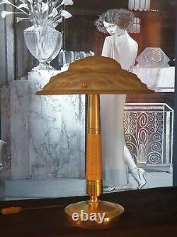 Lamp Art Deco Lamp Art New Glass Molded (bronze Or Brass)