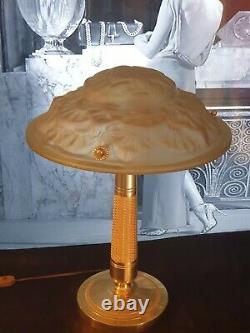 Lamp Art Deco Lamp Art New Glass Molded (bronze Or Brass)