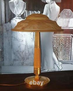 Lamp Art Deco Lamp Art New Glass Molded (bronze Or Brass)