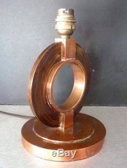 Lamp Art Deco Modernist Adnet, Djo Bourgeois, Frank Desny Copper Bronze, Patinated