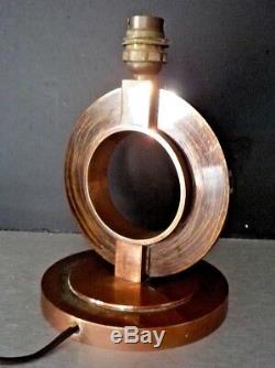 Lamp Art Deco Modernist Adnet, Djo Bourgeois, Frank Desny Copper Bronze, Patinated