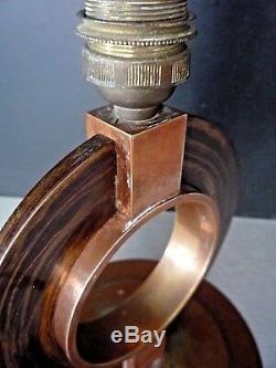 Lamp Art Deco Modernist Adnet, Djo Bourgeois, Frank Desny Copper Bronze, Patinated