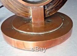 Lamp Art Deco Modernist Adnet, Djo Bourgeois, Frank Desny Copper Bronze, Patinated