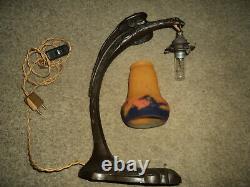 Lamp C. Ranc Bronze Foot Art Deco / New Tulip Schneider Daum Muller