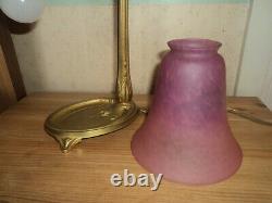 Lamp C. Ranc Bronze Foot Art Deco / New Tulip Schneider Daum Muller