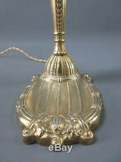 Lamp Empty Pocket Bronze Art Deco Tulip Pte De Verre Schneider H 38 CM