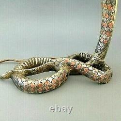 Lamp In Bronze Art Deco Snake Cobra 1st Half 20th