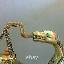 Lamp In Bronze Art Deco Snake Cobra 1st Half 20th