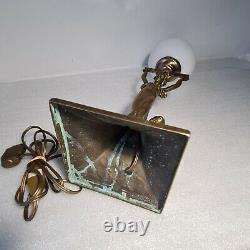 Lamp Statue Bronze Woman Or Brass Style Art Nouveau