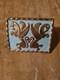 Large Art Deco Bronze And Enamel Clip. Griffins