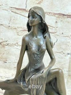 Large Erotic Bronze Sculpture Woman Sexy Nude Art Deco FIGURE DEAL