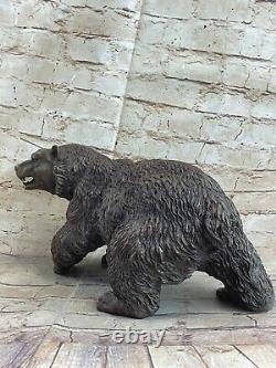 Large Exterior Garden Park Cabin Bears Standing Bronze Sculpture Statue Art Deco