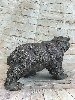 Large Exterior Garden Park Cabin Bears Standing Bronze Sculpture Statue Art Deco