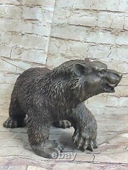 Large Exterior Garden Park Cabin Bears Standing Bronze Sculpture Statue Art Deco