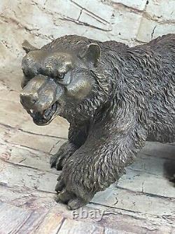 Large Exterior Garden Park Cabin Bears Standing Bronze Sculpture Statue Art Deco