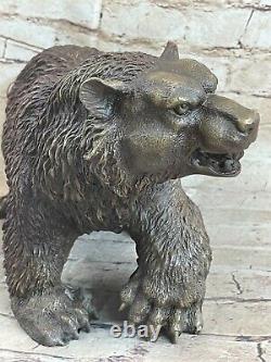 Large Exterior Garden Park Cabin Bears Standing Bronze Sculpture Statue Art Deco