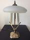 Large Lamp Glass And Silver Bronze Art Deco Geometric Decoration