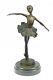 Large Signed Art Deco Ballerina Dancer By Milo Bronze Sculpture Statue Gift