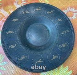 Large bronze plate astrological sign