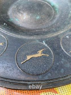 Large bronze plate astrological sign