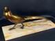 Large Subject Of A Pheasant In Iridescent Bronze On An Onyx Terrace, Art Deco Period