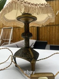 Le Verrier Art Deco bronze table lamp, H. 20 cm