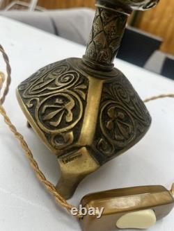 Le Verrier Art Deco bronze table lamp, H. 20 cm