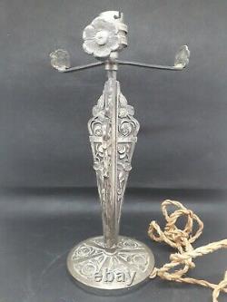 Leg Lamp Art Deco Bronze Silver Shells Muller Daum