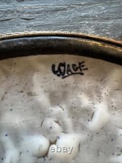 Louis Dage Plate Glazed Ceramic & Bronze Art Deco